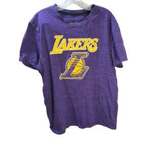 Los Angeles Lakers Purple T-Shirt Mens L‎ NBA Team Logo Graphic Tee Cotton